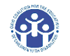 Ohio Coalition for the Education of Children with Disabilities logo blue circle 3 stick figure kids
